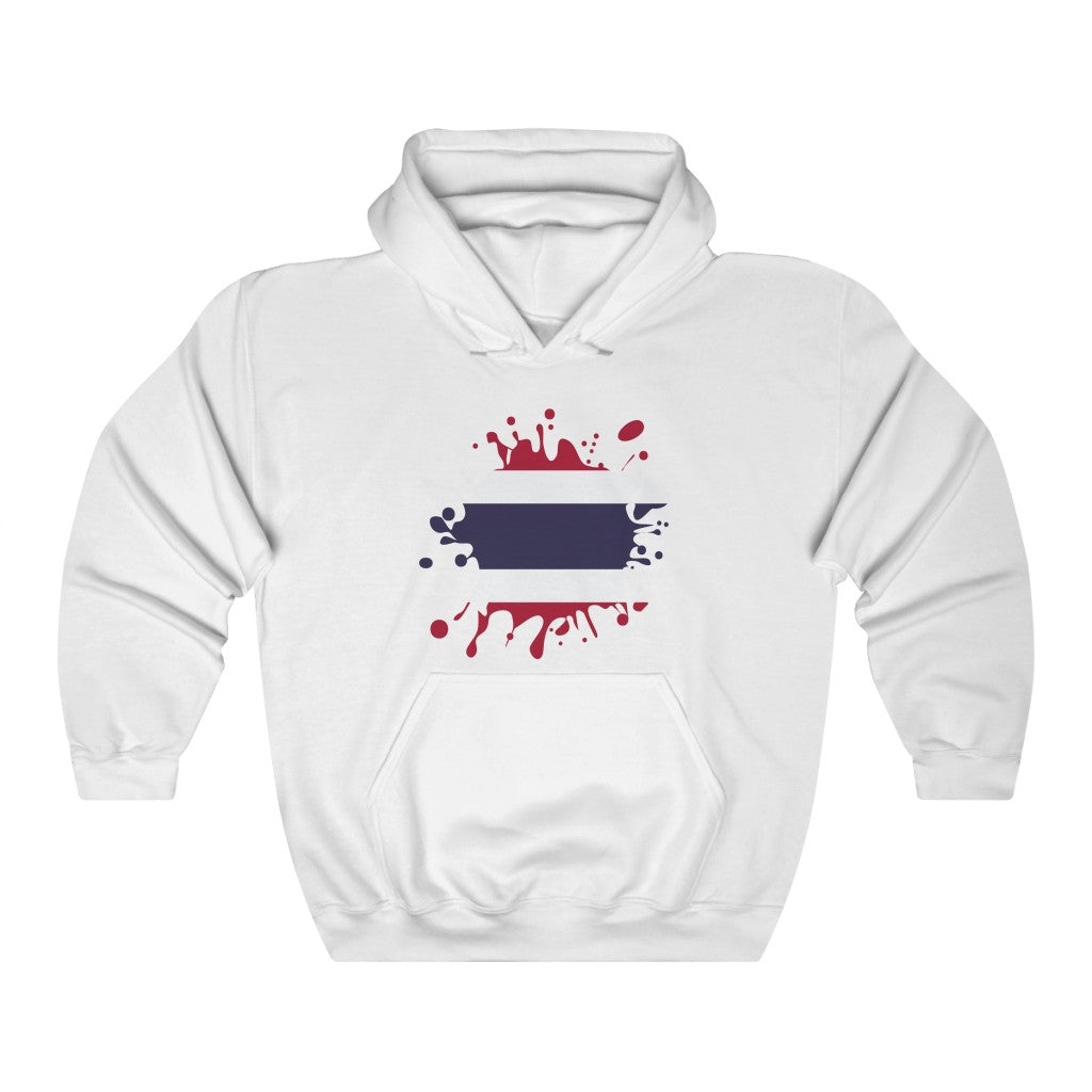 Thailand Splat Flag Hoodie Sweatshirt - Unisex