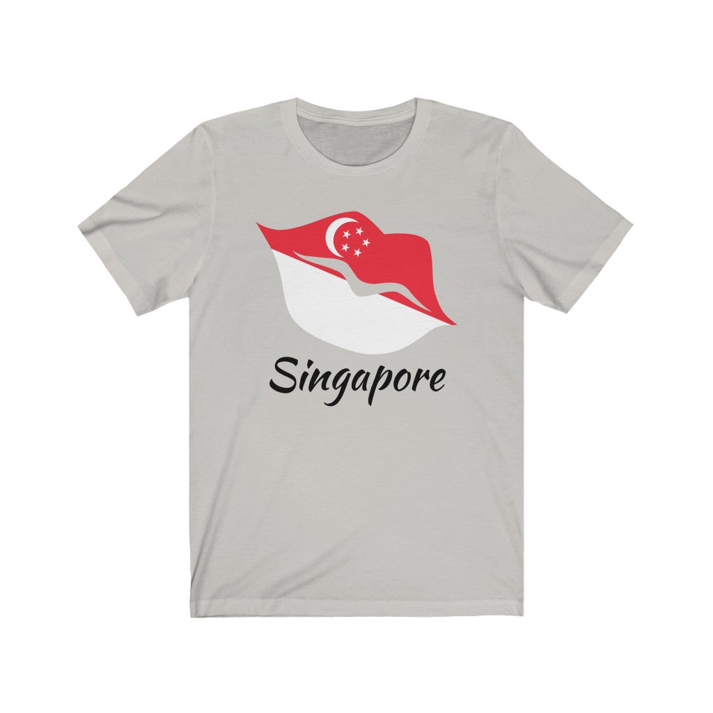Singapore Lips Flag Premium Tee 1 - Unisex