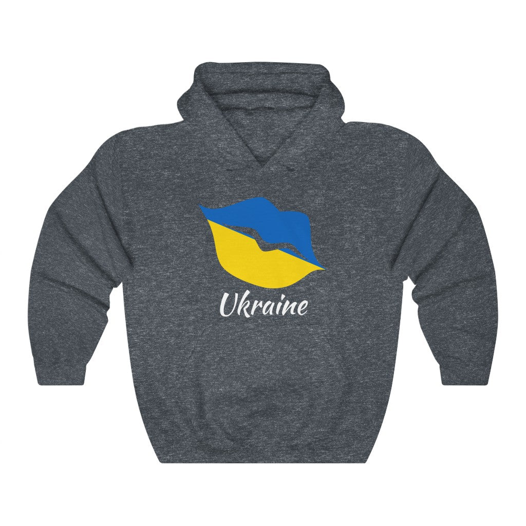 Ukraine Lips Flag Hoodie Sweatshirt 2 - Unisex