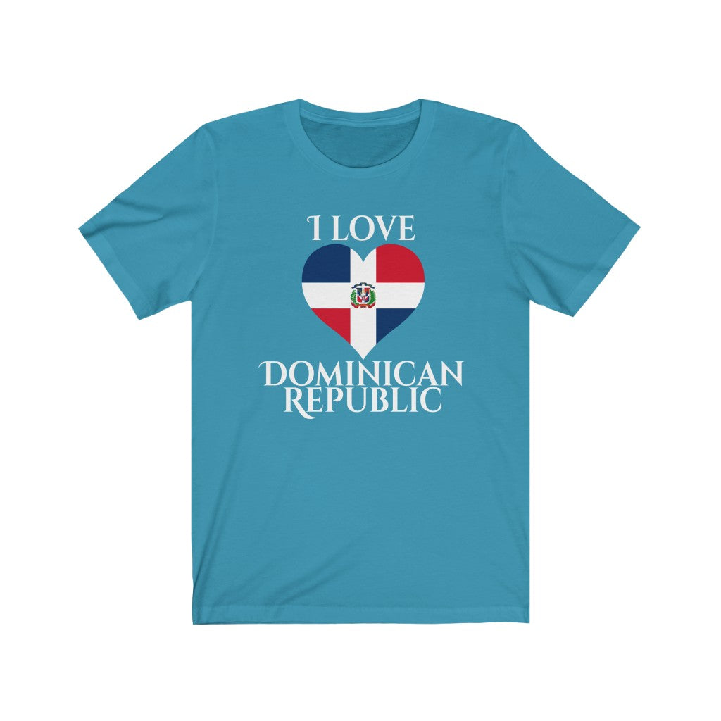 Dominican Republic Heart Flag Premium Tee 2 - Unisex