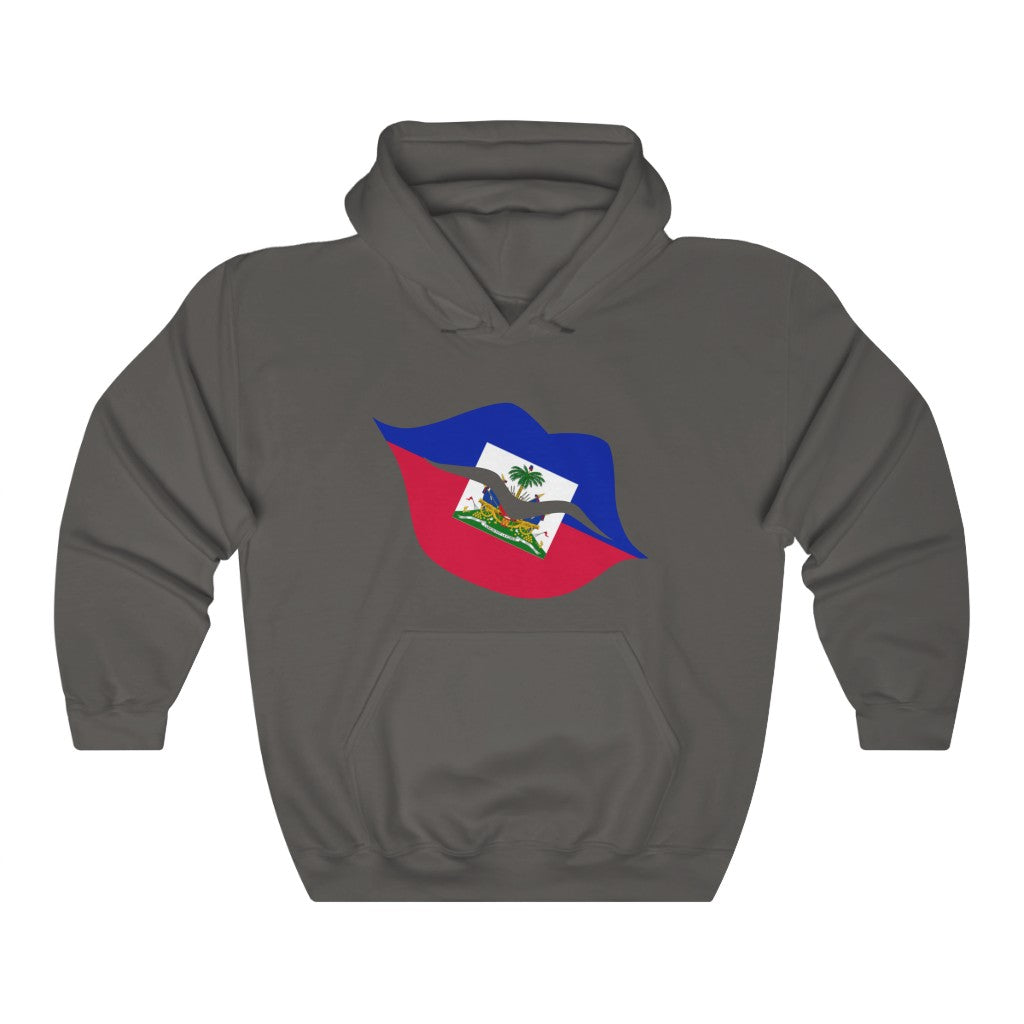 Haiti Lips Flag Hoodie Sweatshirt - Unisex