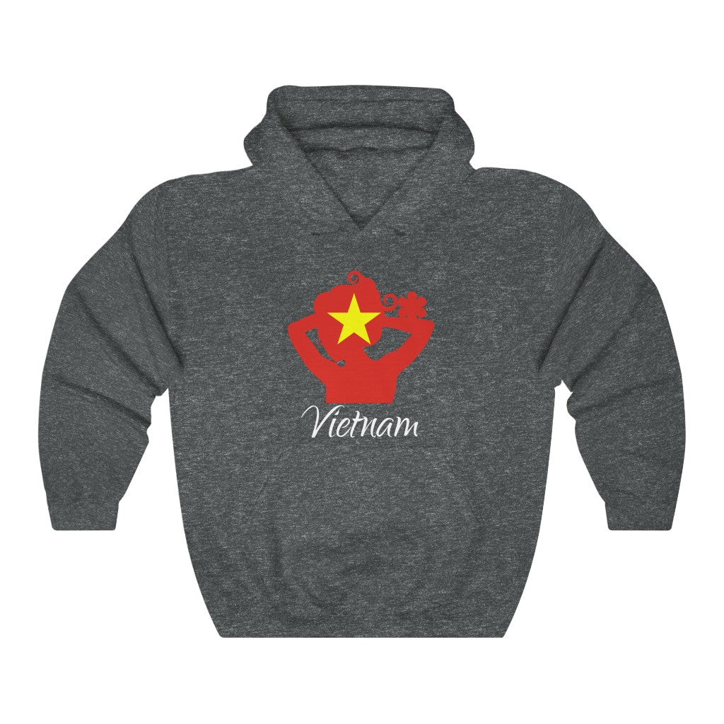 Vietnam Lady Flag Hoodie Sweatshirt 2 - Unisex