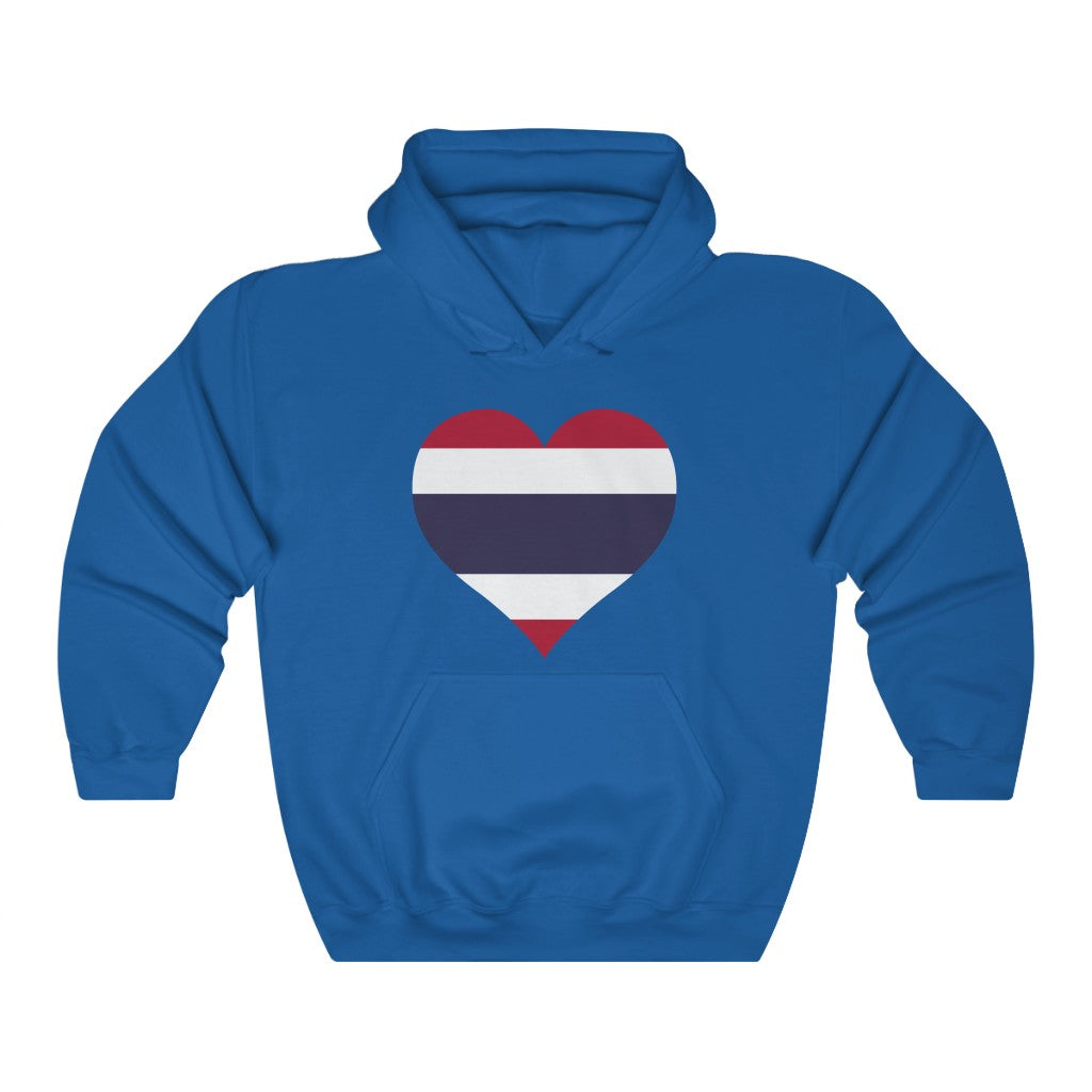 Thailand Heart Flag Hoodie Sweatshirt - Unisex
