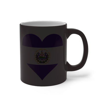 El Salvador Heart Color Changing Mug
