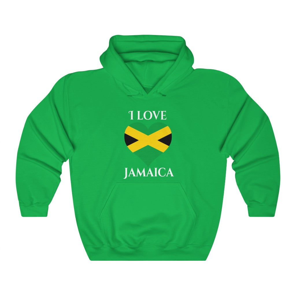 Jamaica Heart Flag Hoodie Sweatshirt 2 - Unisex