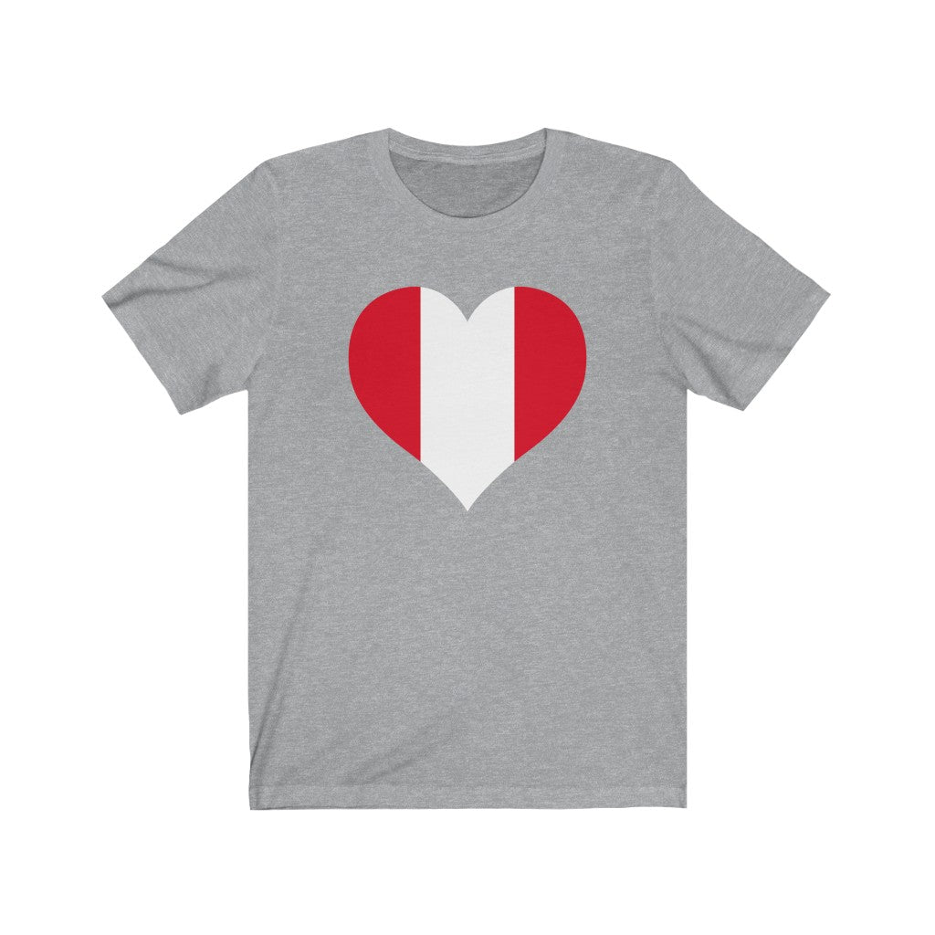 Peru Heart Flag Premium Tee - Unisex