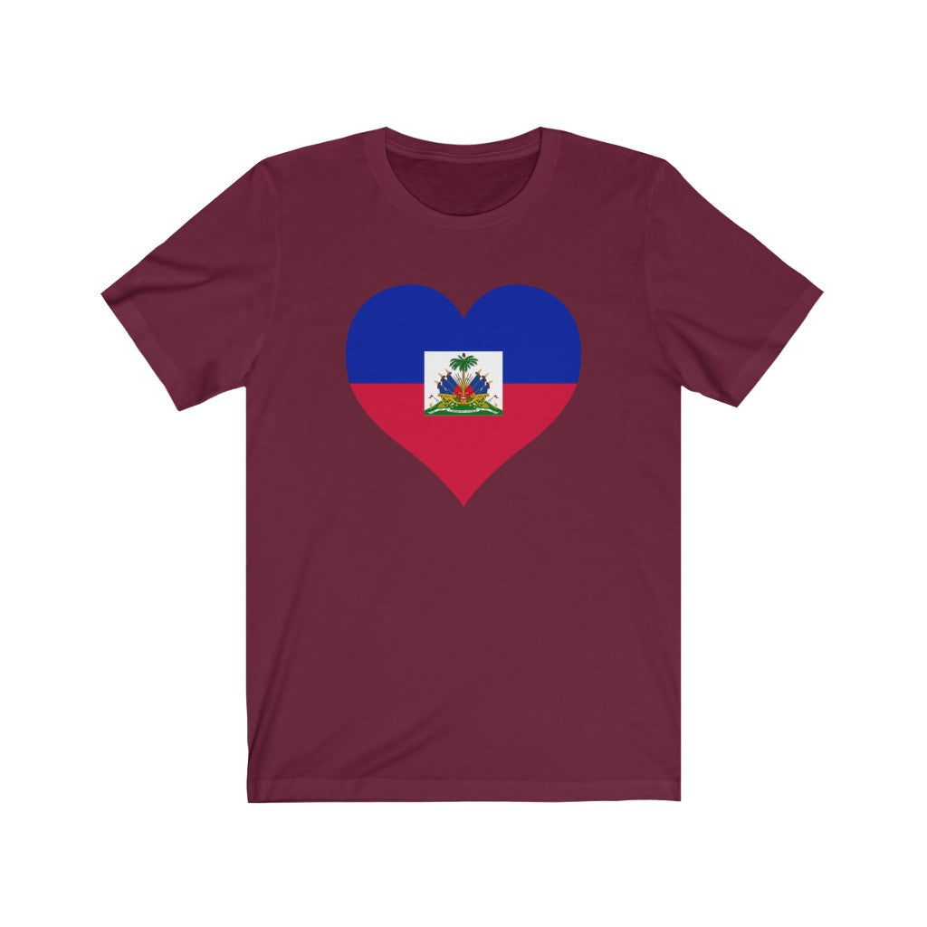 Haiti Heart Flag Premium Tee - Unisex