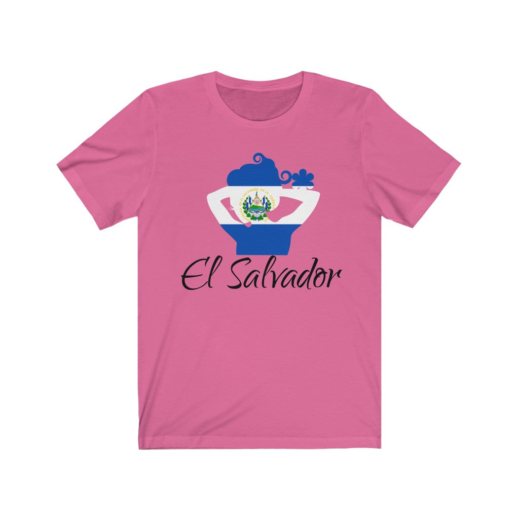 El Salvador Lady Flag Premium Tee 1 - Unisex