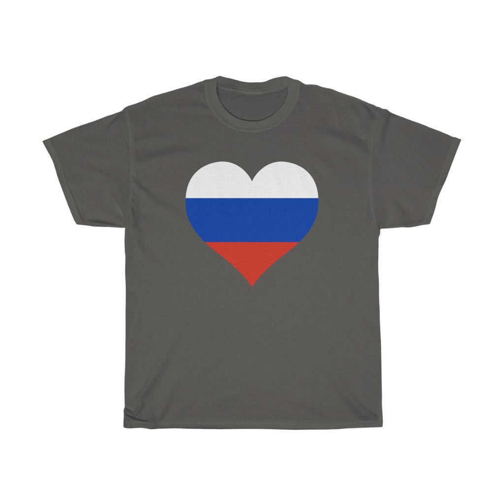 Russia Heart Flag Standard Tee - Unisex