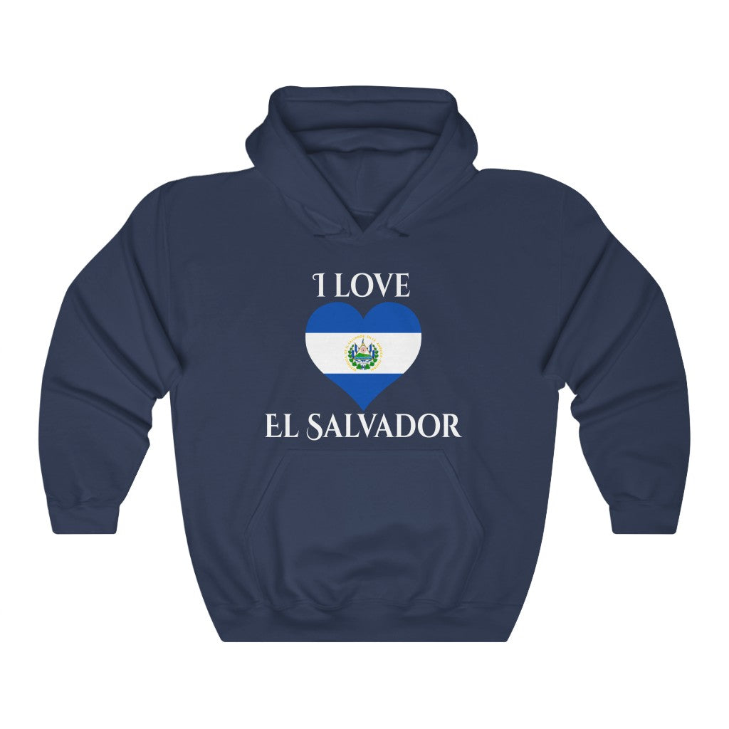 El Salvador Heart Flag Hoodie Sweatshirt 2 - Unisex