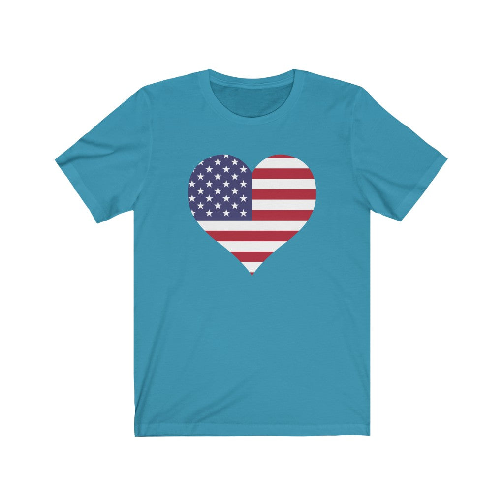 United States of America Heart Flag Premium Tee - Unisex