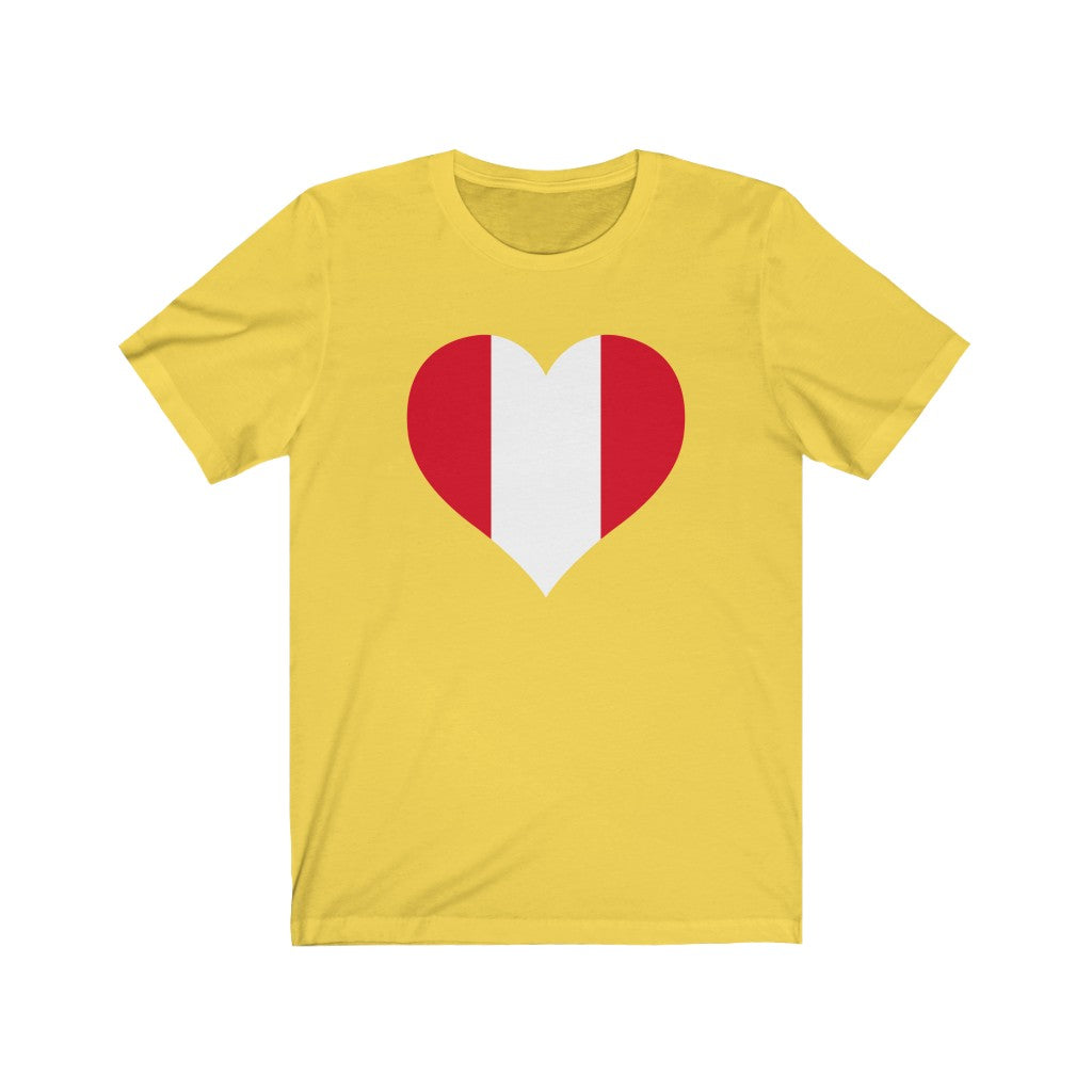 Peru Heart Flag Premium Tee - Unisex