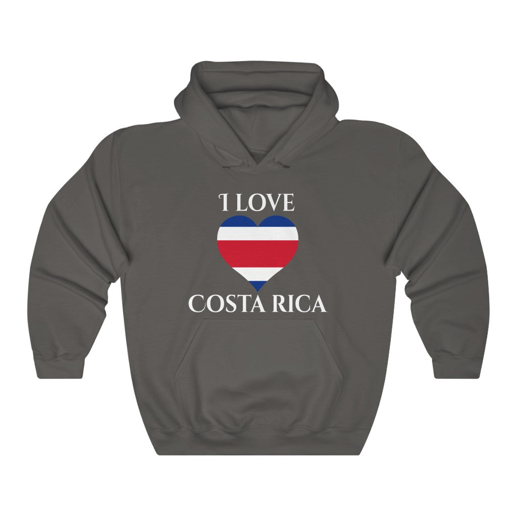 Costa Rica Heart Flag Hoodie Sweatshirt 2 - Unisex