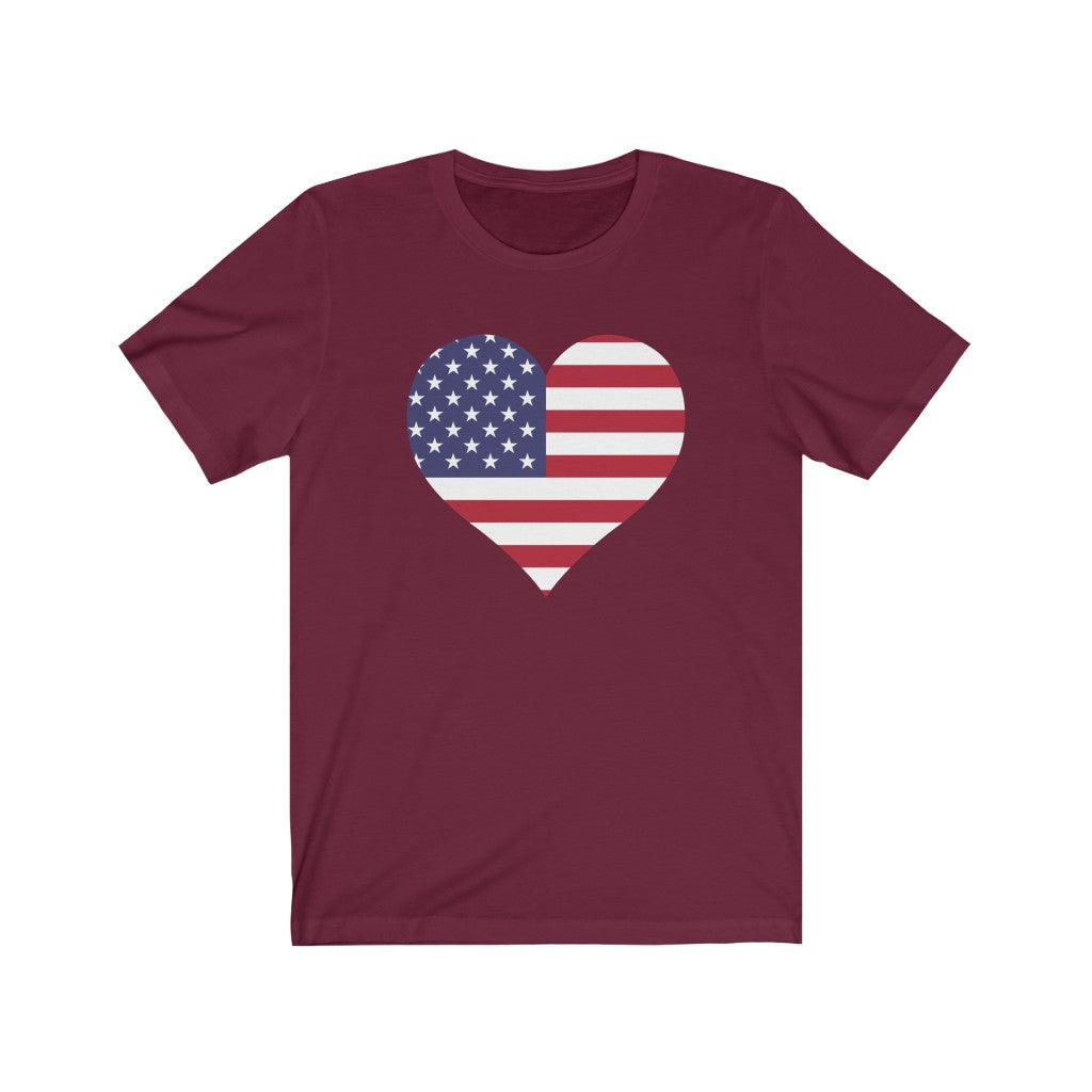 United States of America Heart Flag Premium Tee - Unisex
