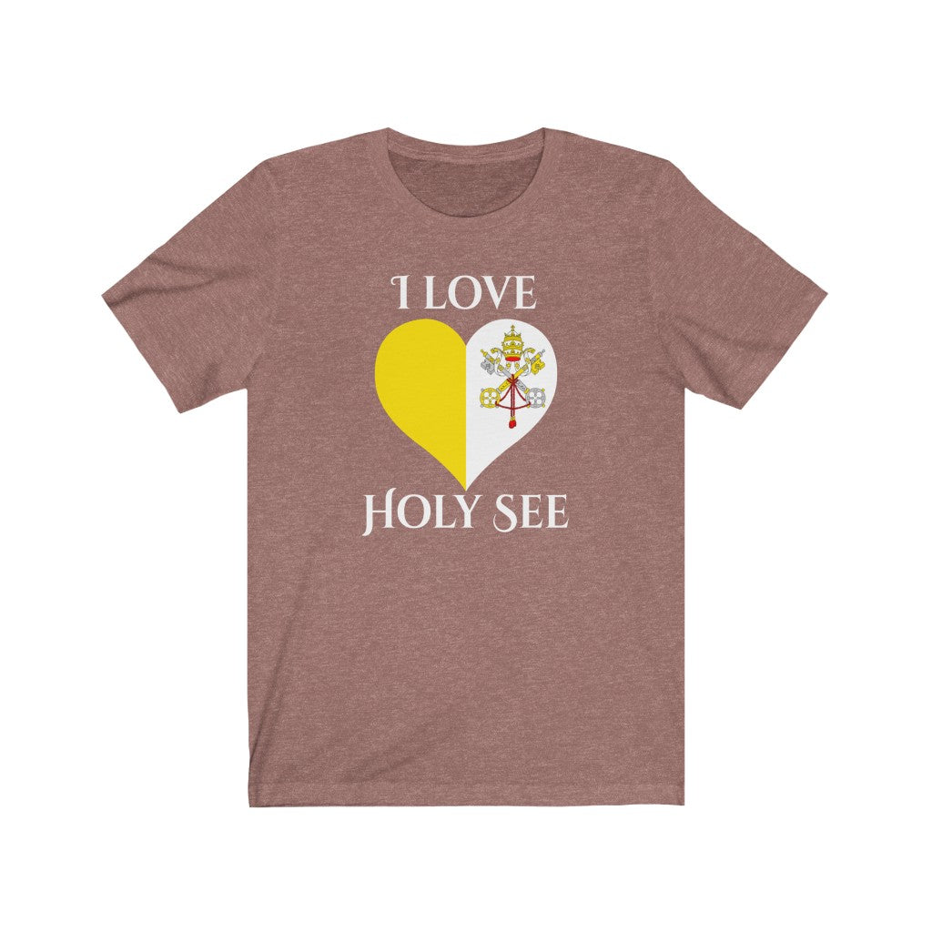 Holy See Heart Flag Premium Tee 2 - Unisex