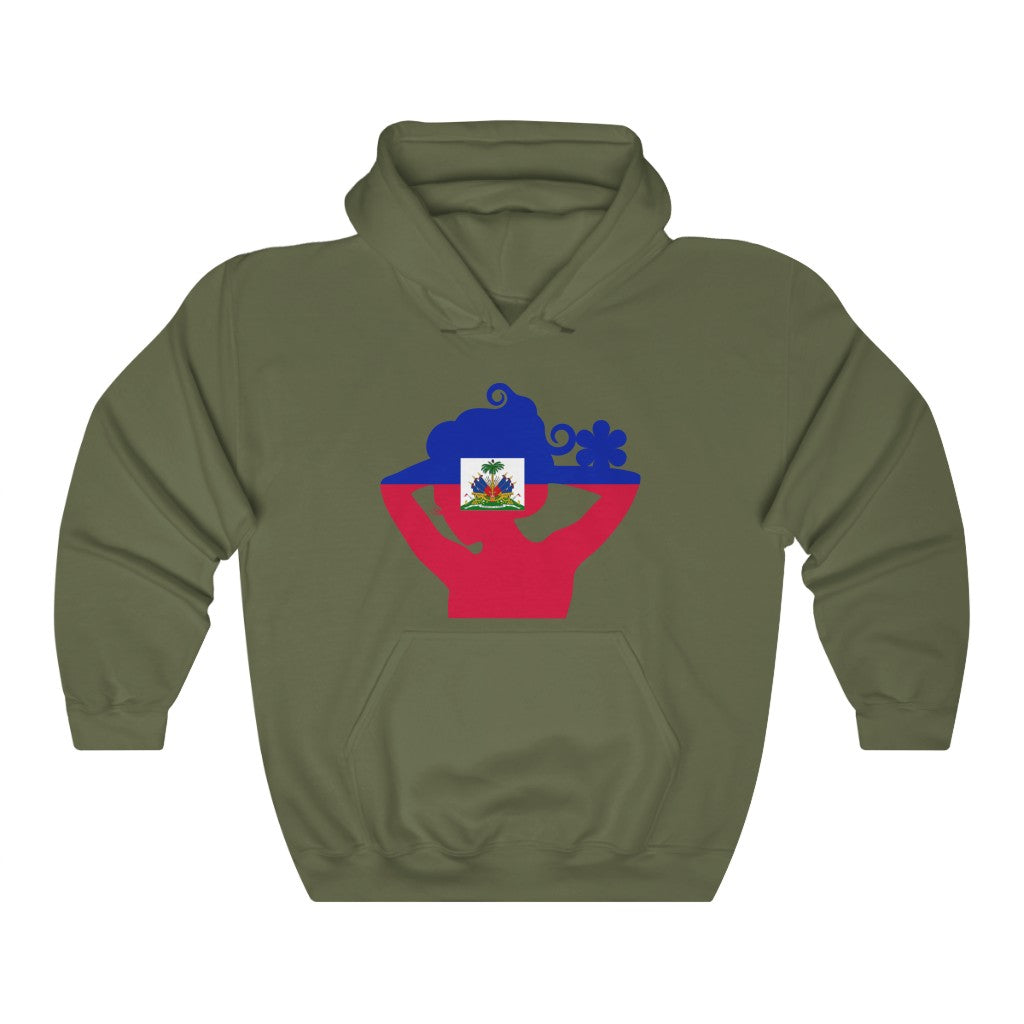 Haiti Lady Flag Hoodie Sweatshirt - Unisex