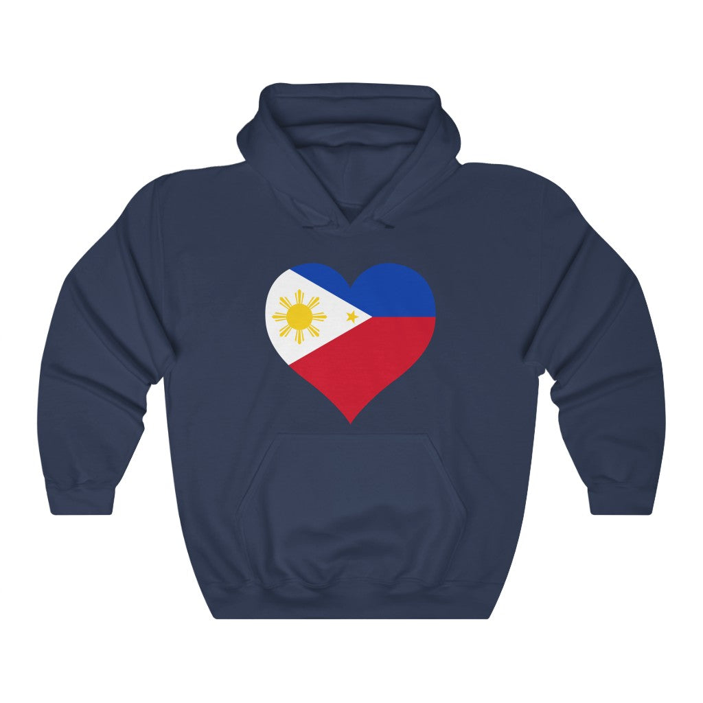 Philippines Heart Flag Hoodie Sweatshirt - Unisex