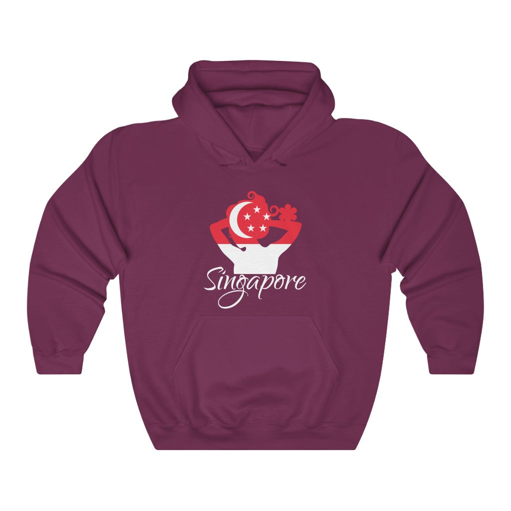 Singapore Lady Flag Hoodie Sweatshirt 2 - Unisex