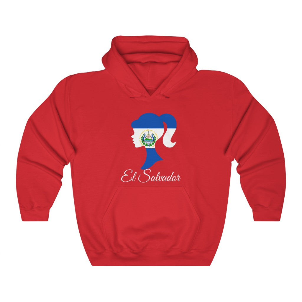 El Salvador Girl Flag Hoodie Sweatshirt 2 - Unisex