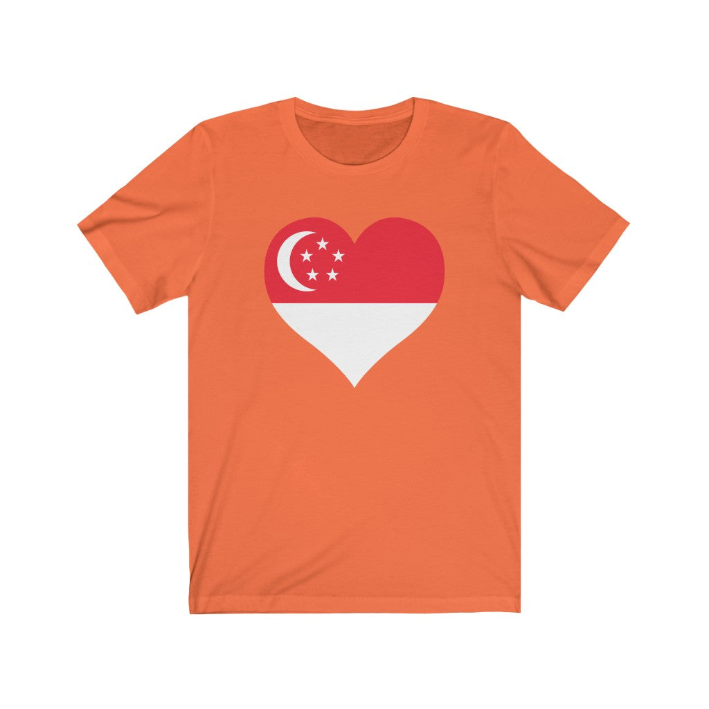 Singapore Heart Flag Premium Tee - Unisex