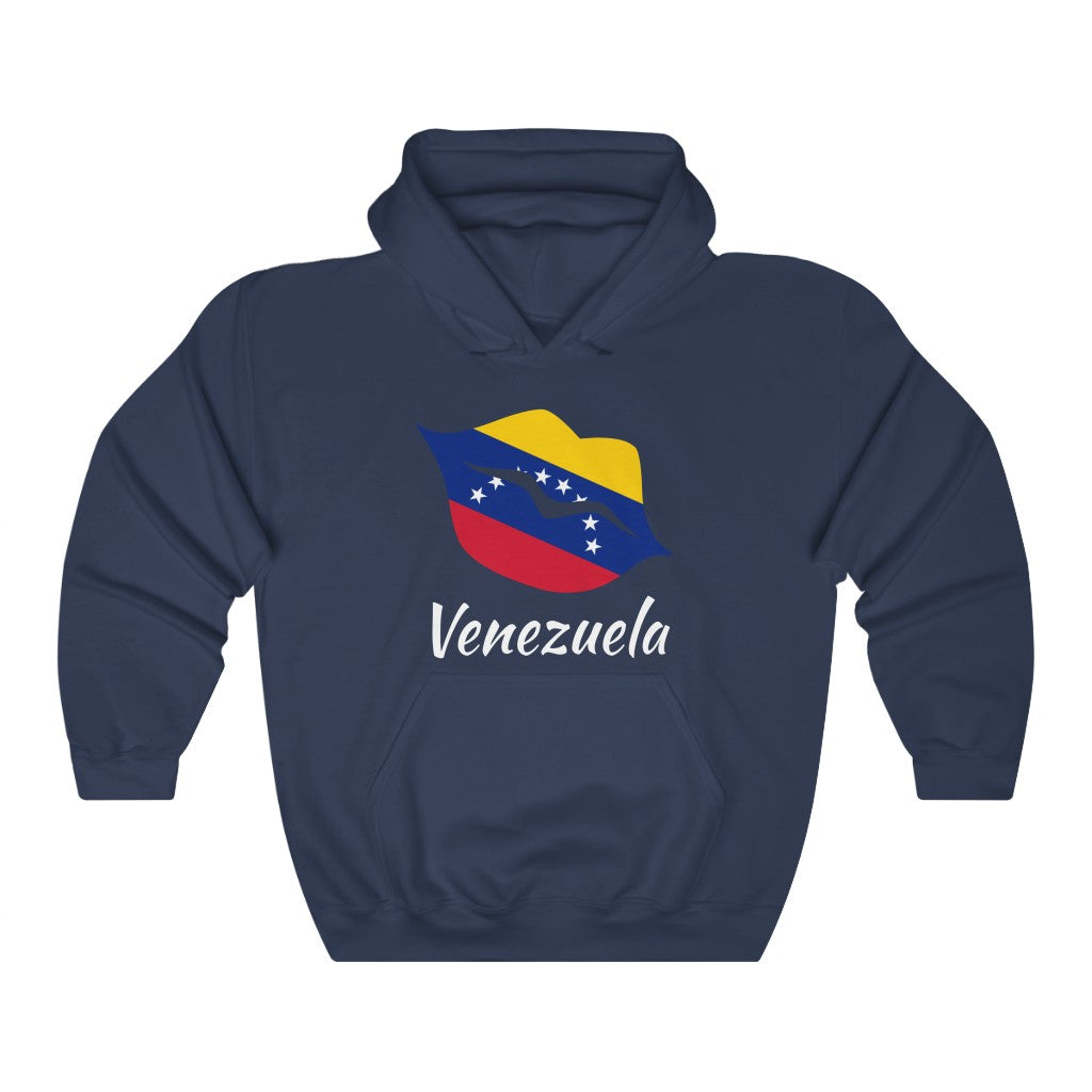 Venezuela Lips Flag Hoodie Sweatshirt 2 - Unisex