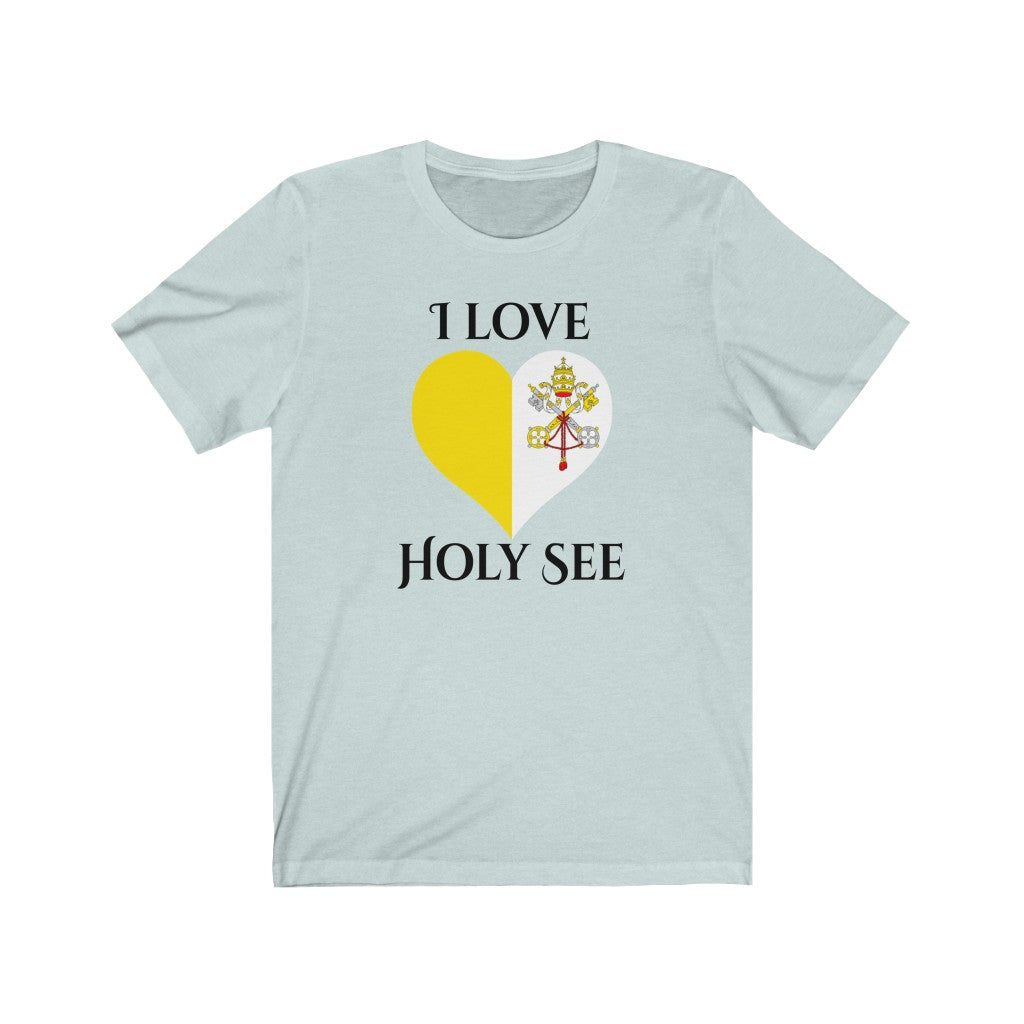 Holy See Heart Flag Premium Tee 1 - Unisex