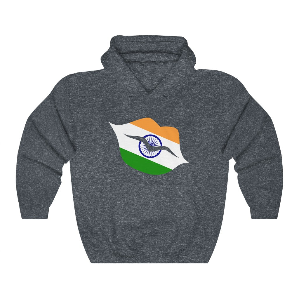 India Lips Flag Hoodie Sweatshirt - Unisex
