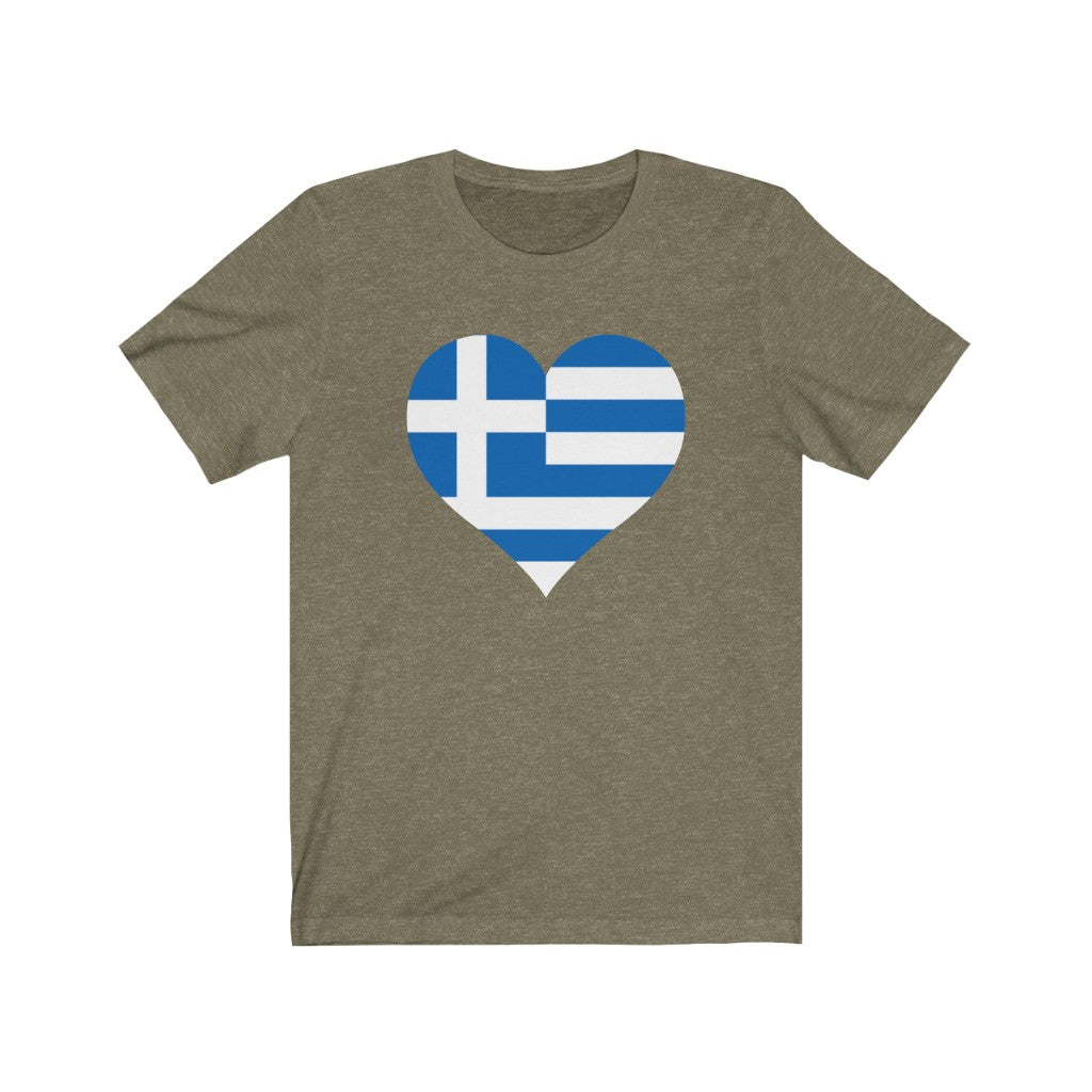 Greece Heart Flag Premium Tee - Unisex