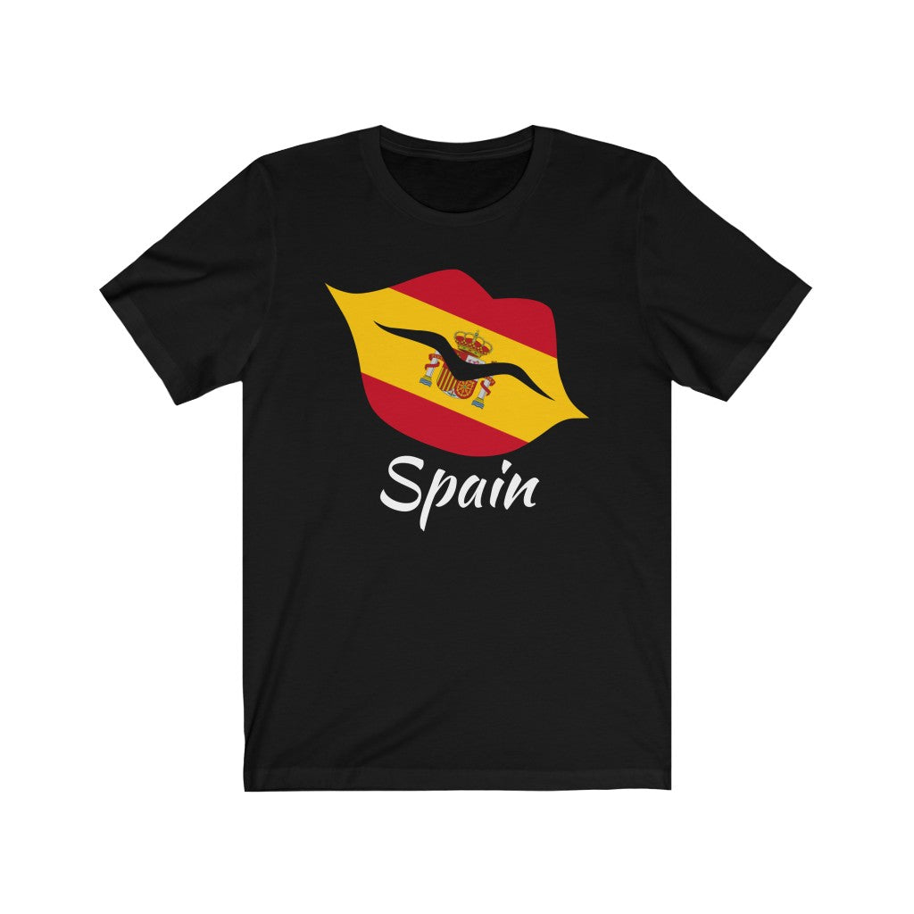 Spain Lips Flag Premium Tee 2 - Unisex