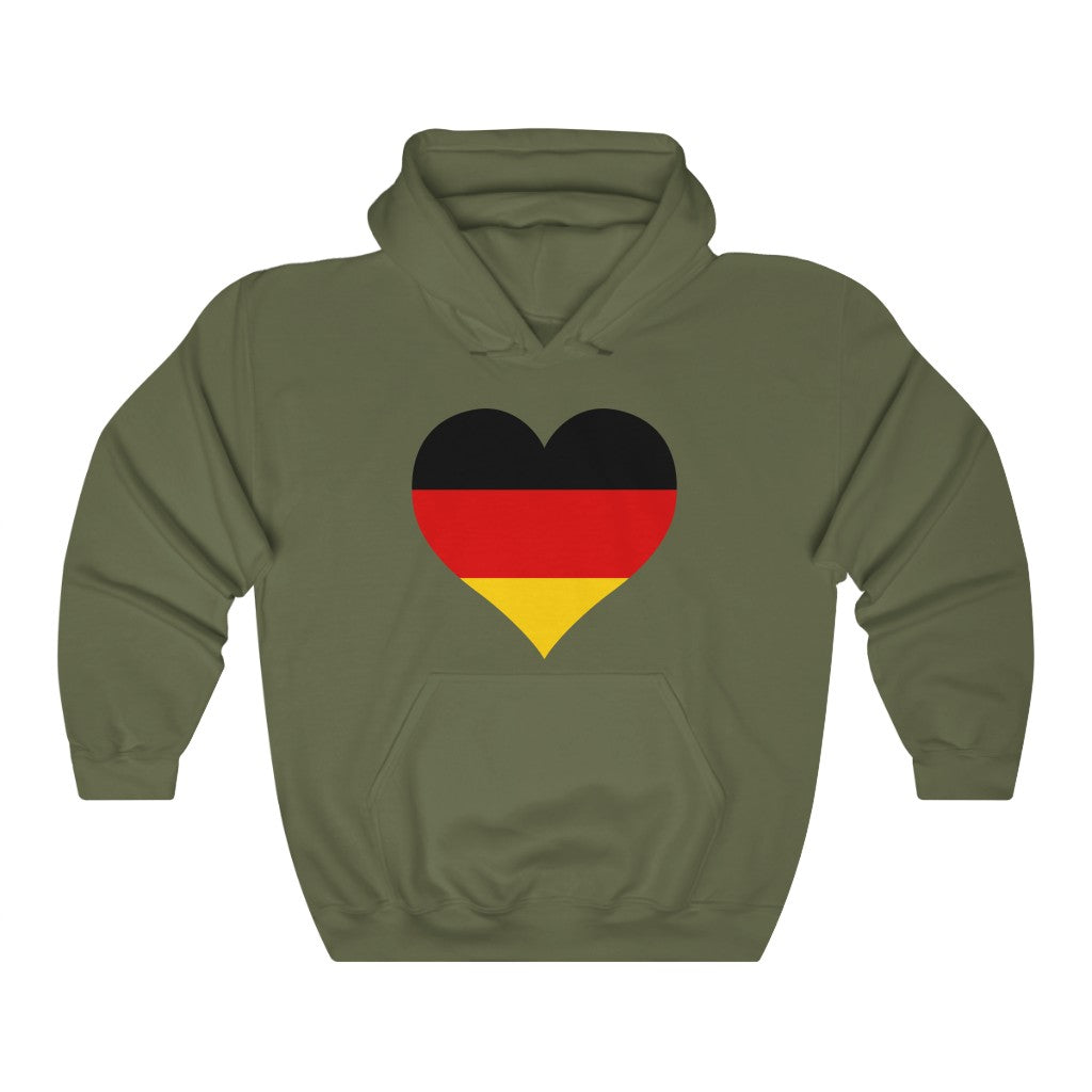 Germany Heart Flag Hoodie Sweatshirt - Unisex