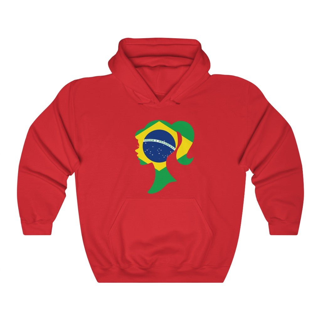 Brazil Girl Flag Hoodie Sweatshirt - Unisex