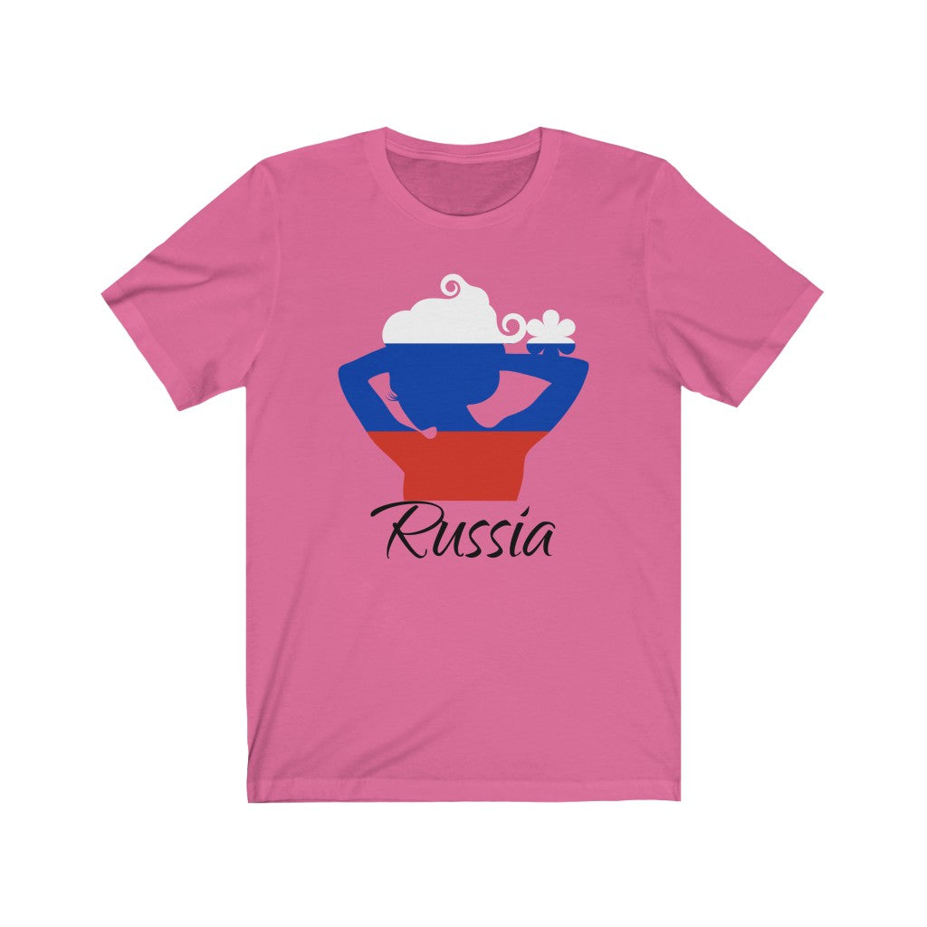 Russia Lady Flag Premium Tee 1 - Unisex