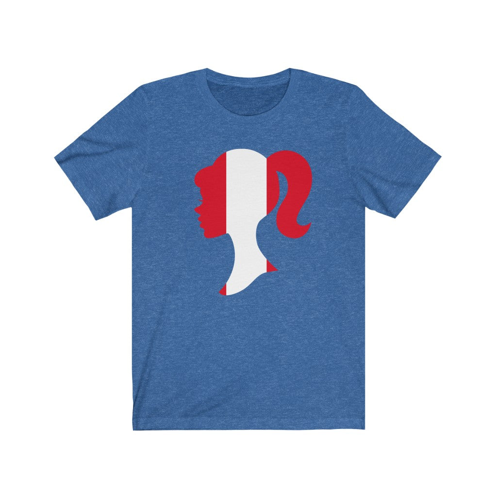 Peru Girl Flag Premium Tee - Unisex