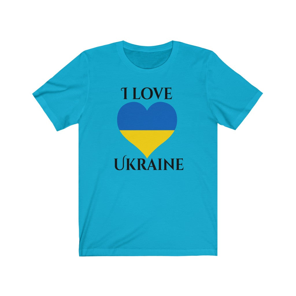 Ukraine Heart Flag Premium Tee 1 - Unisex