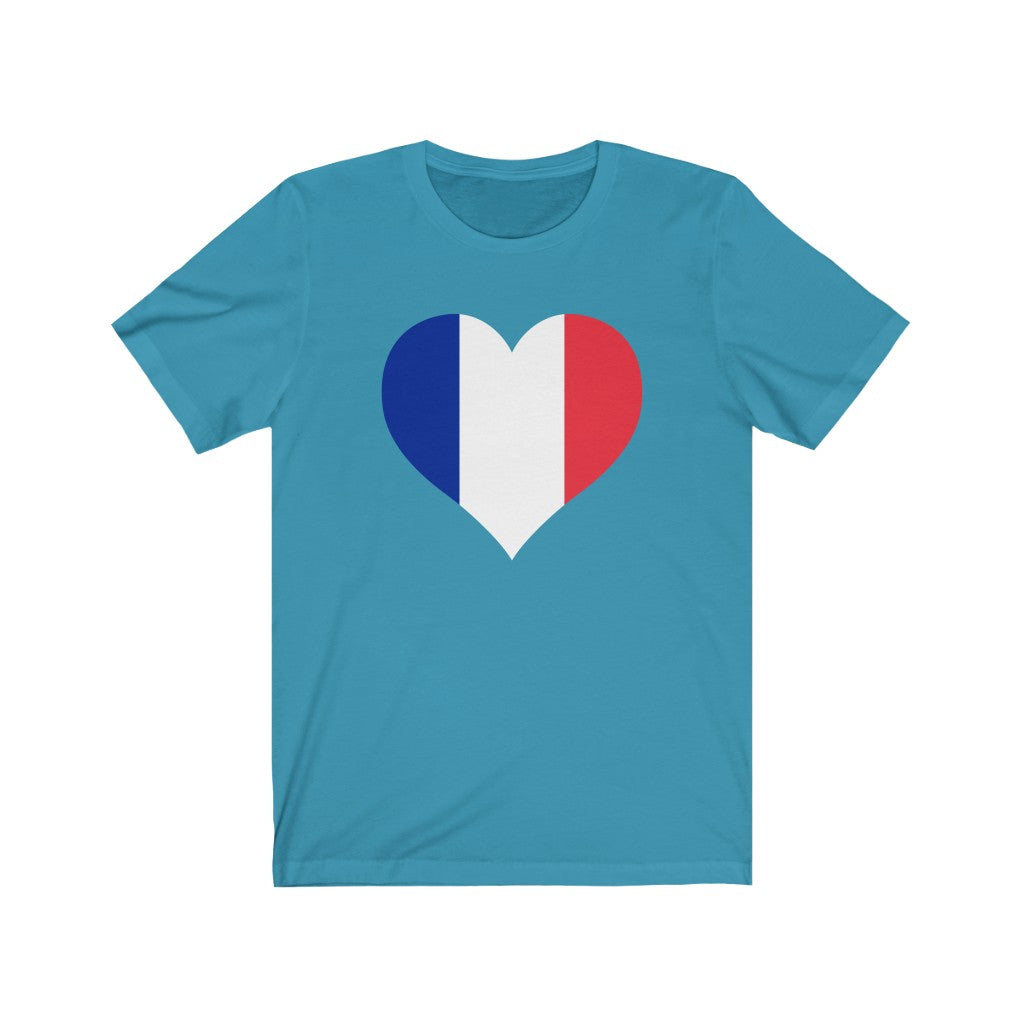 France Heart Flag Premium Tee - Unisex