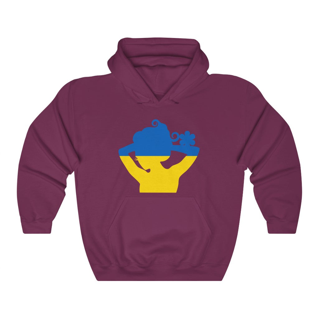 Ukraine Lady Flag Hoodie Sweatshirt - Unisex
