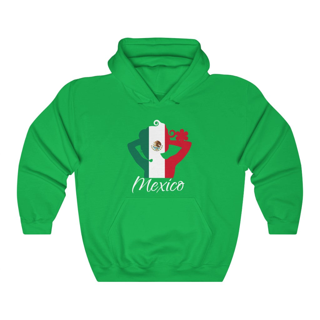 Mexico Lady Flag Hoodie Sweatshirt 2 - Unisex