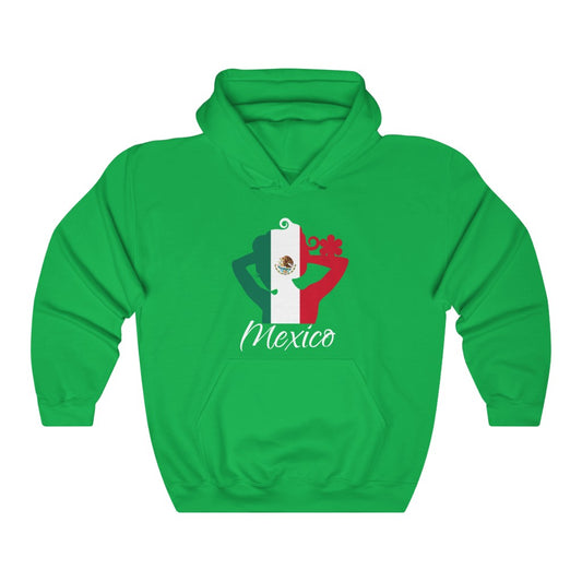 Mexico Lady Flag Hoodie Sweatshirt 2 - Unisex