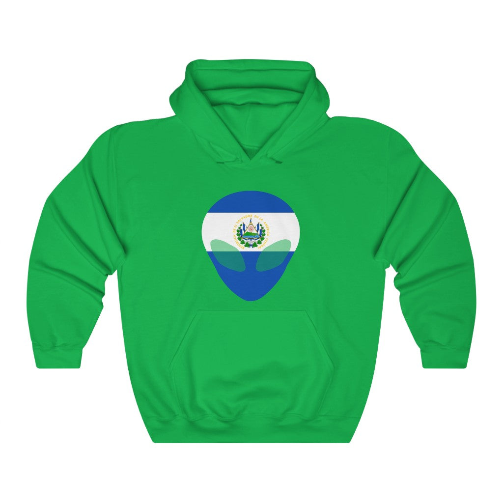 El Salvador Alien Flag Hoodie Sweatshirt - Unisex