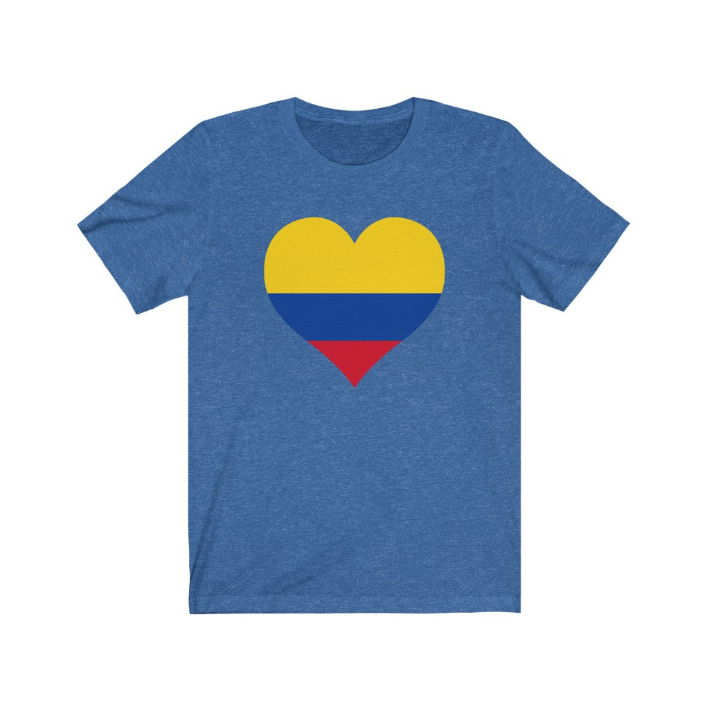 Colombia Heart Flag Premium Tee - Unisex