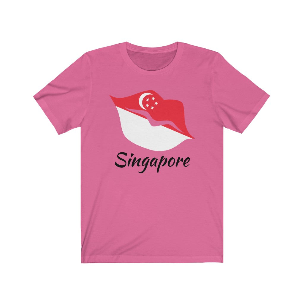 Singapore Lips Flag Premium Tee 1 - Unisex