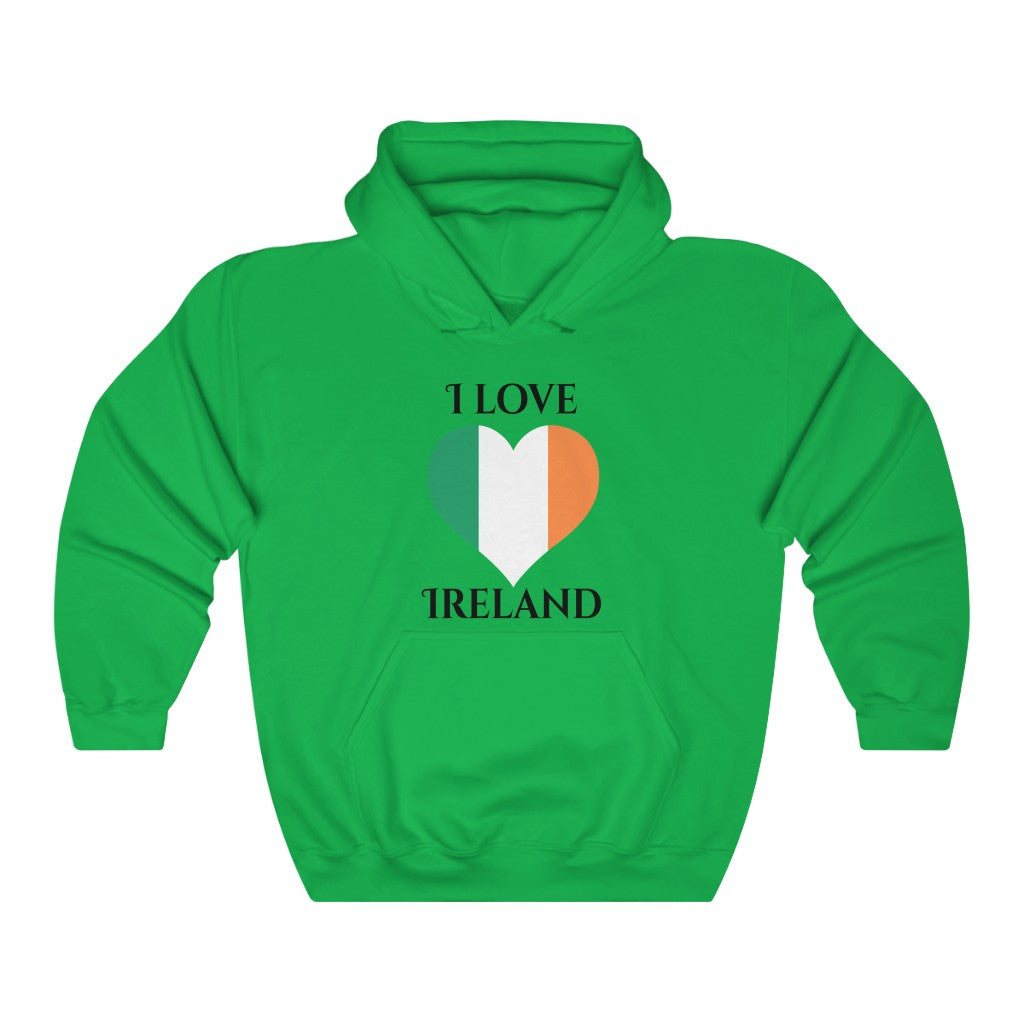 Ireland Heart Flag Hoodie Sweatshirt 1 - Unisex