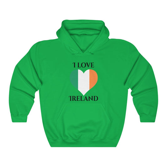 Ireland Heart Flag Hoodie Sweatshirt 1 - Unisex