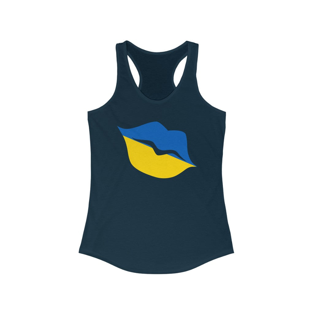 Ukraine Lips Flag Tank - Women