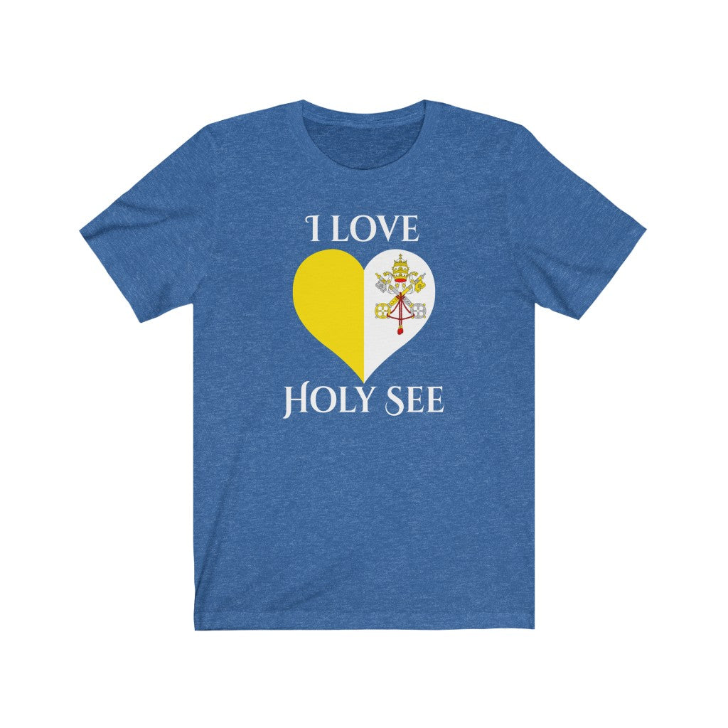 Holy See Heart Flag Premium Tee 2 - Unisex