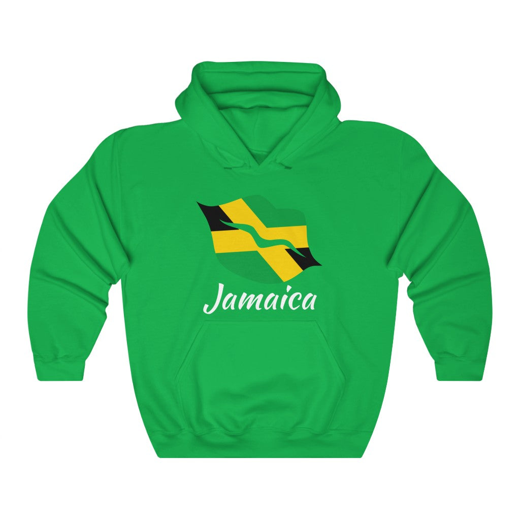 Jamaica Lips Flag Hoodie Sweatshirt 2 - Unisex