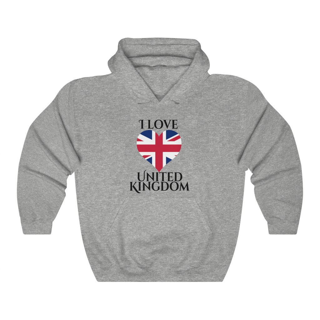United Kingdom Heart Flag Hoodie Sweatshirt 1 - Unisex