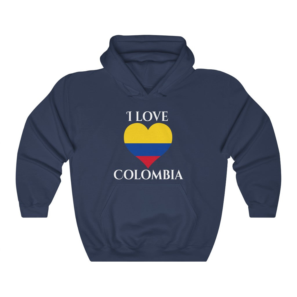 Colombia Heart Flag Hoodie Sweatshirt 2 - Unisex