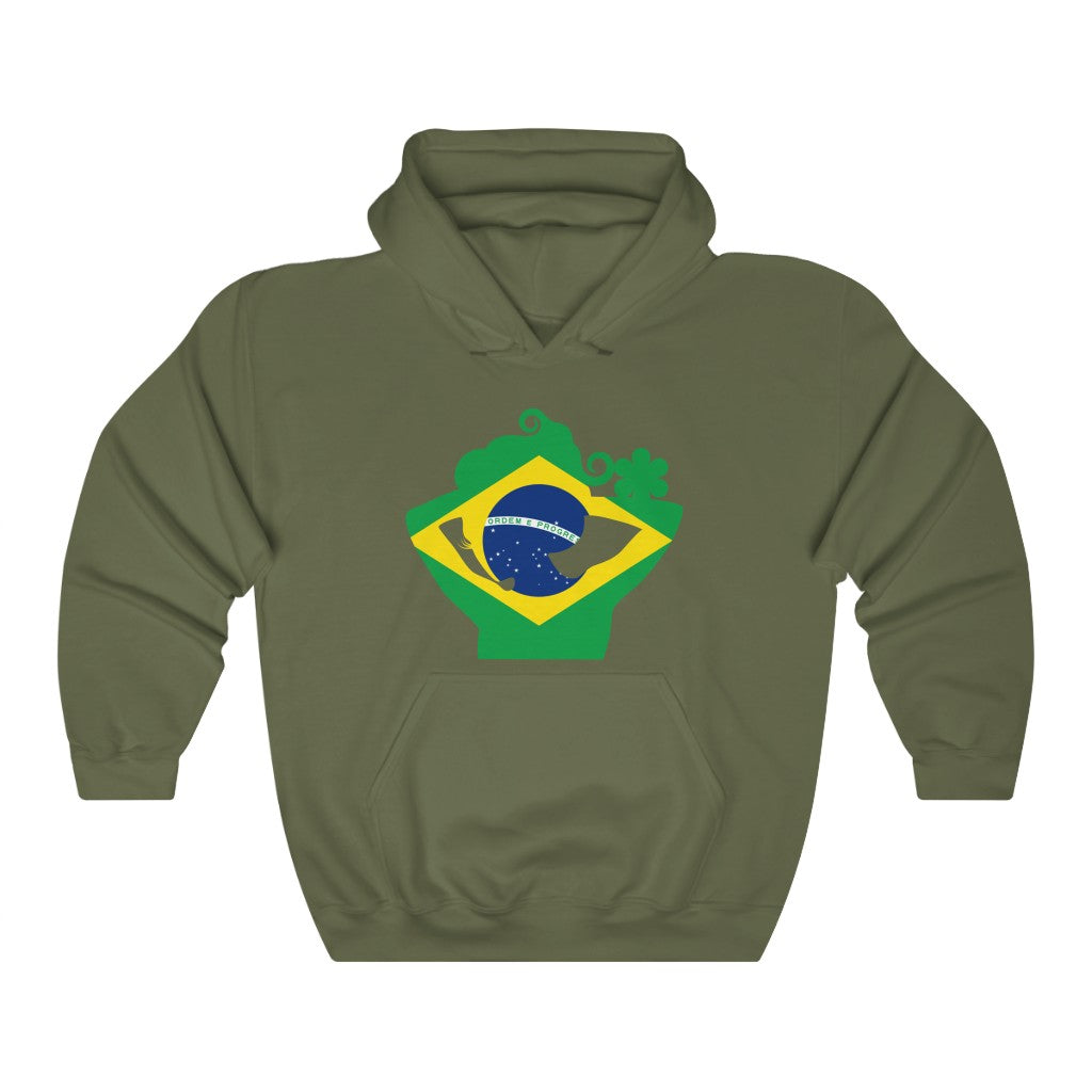 Brazil Lady Flag Hoodie Sweatshirt - Unisex