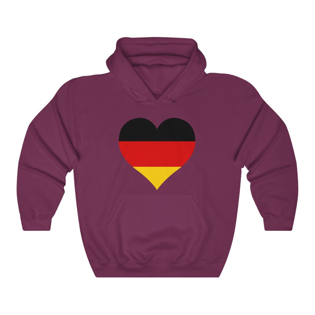 Germany Heart Flag Hoodie Sweatshirt - Unisex